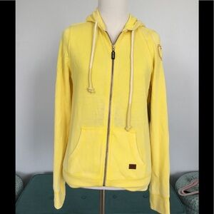 Peace Love World hooded zip up sweatshirt XS NWT